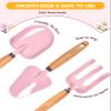 Seedypop Kids Gardening Tool Set Toys - 8 Pieces Quality Garden Kit for Toddlers & Kids with Shovels, Rake, Watering Can, Hat, Apron, Gloves & Storage Bag (Pink Flower) view 3