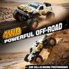 1:10 Amphibious Remote Control Car, 2.4 GHz Waterproof Monster Truck Toys RC Cars, 4WD All Terrain Off-Road Pickup RC Trucks , 2 Batteries 60Mins Play, Kids Toy Gift for Adults Kids Boys Girls view 3
