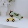 Busy Puzzle Colorful Wooden Airplane and Car Set  Solid Wood Push Toys for Toddlers, Spinning Propeller, Montessori Vehicle Toys, Gift-Ready Box view 4