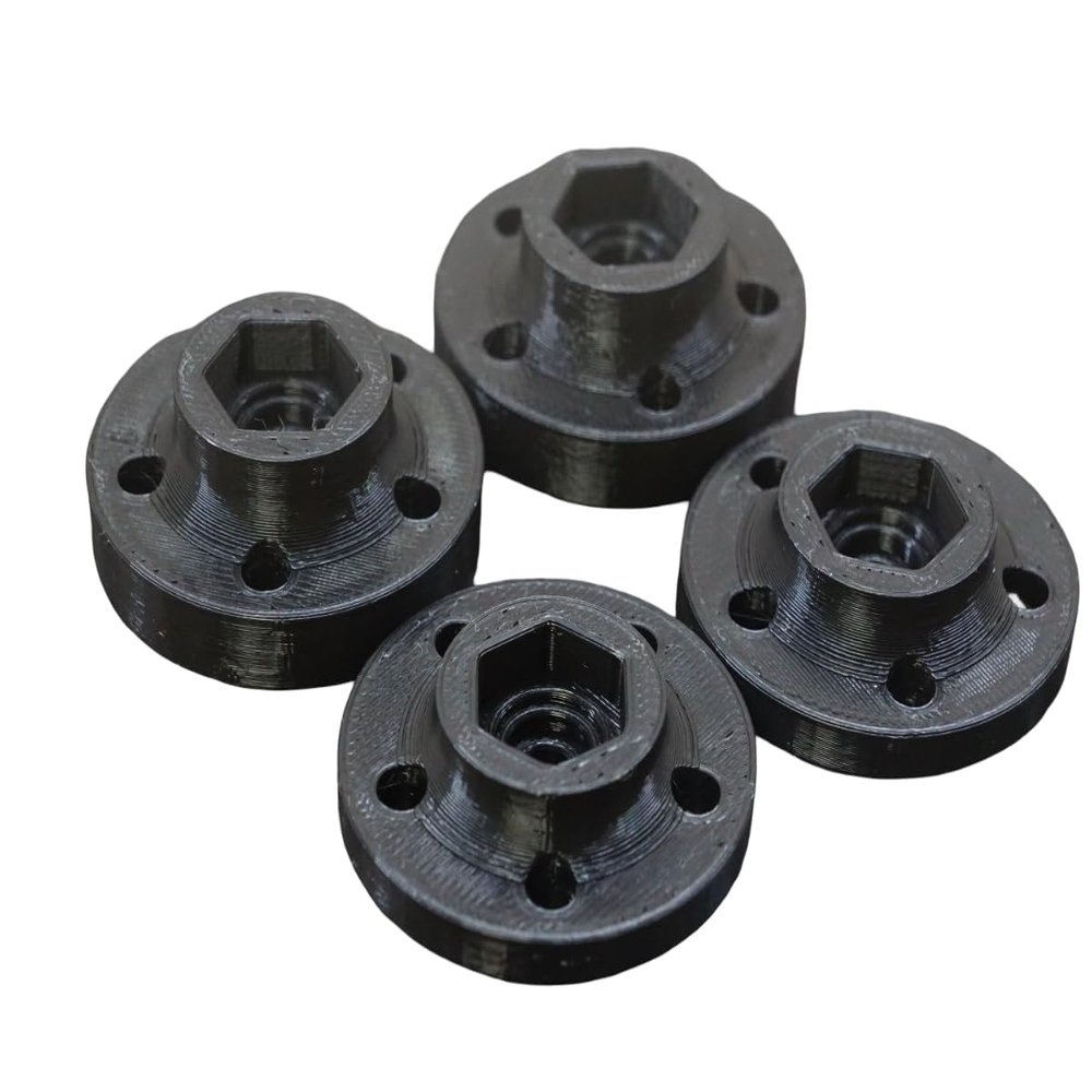 3DEXL Wheel Hexes for Tamiya Clod Buster Wheel Hub adapters for Axial Wraith/TXT Tires (12mm) Clodbuster