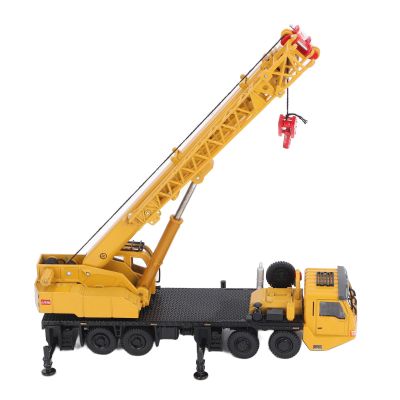 Luocute 1:50 Movable Crane Truck, Alloy Diecast Model Kids Construction Vehicles for Boys with Fun Operating Experience and Immersive Engineering Site Observing