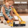 Luocute 1:50 Movable Crane Truck, Alloy Diecast Model Kids Construction Vehicles for Boys with Fun Operating Experience and Immersive Engineering Site Observing view 4
