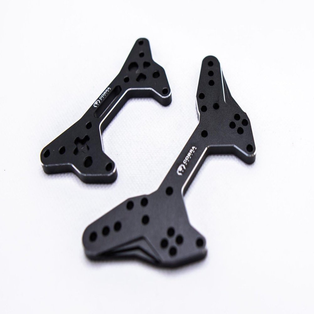 Cobra Racing CR Shock Towers (F+R) Fits Felony/Infraction/Limitless 1/7 - Black