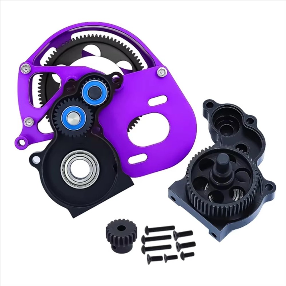 For Axial For SCX10 I II AX10 SMT10 1/10 Best Complete Gearbox Transmission Box RC Car Crawler For Chassis Upgrade Parts RC Vehicle Gearboxes