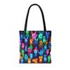 Premium Tote Bag with Reinforced Stitching - Glow Finger Puppets Theme view 2