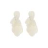 8.5 * 2.6cm White Multi Layer Woven Bohemian Earrings,White,8.5 * 2.6cm view 1