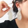 8.5 * 2.6cm White Multi Layer Woven Bohemian Earrings,White,8.5 * 2.6cm view 2