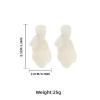 8.5 * 2.6cm White Multi Layer Woven Bohemian Earrings,White,8.5 * 2.6cm view 3
