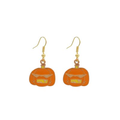 4 * 2.1cm Halloween Pumpkin Party Simple Earrings,orange,4 * 2.1cm