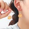 4 * 2.1cm Halloween Pumpkin Party Simple Earrings,orange,4 * 2.1cm view 2