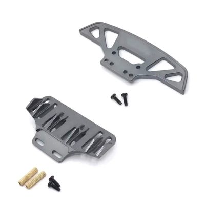 For Wltoys For MINI-Q 284131 K969 K979 K989 K999 P929 RC01 1/28 RC Car Metal Front Rear Bumper Upgrade Parts Accessories Bumper Parts(Gray)