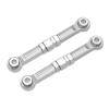 Compatible with MJX H16 16207 16208 16209 16210 1/16 RC Car Upgrade Parts Aluminum Alloy Front Steering Rod Links Tie 14210 14209 RC Car Accessories(Silver) view 1