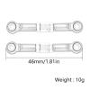 Compatible with MJX H16 16207 16208 16209 16210 1/16 RC Car Upgrade Parts Aluminum Alloy Front Steering Rod Links Tie 14210 14209 RC Car Accessories(Silver) view 2