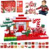 200PCS Large Christmas Magnetic Building Blocks, Xmas Magnets Cubes Set Gift for Kids Boys Girls Christmas Birthday Gifts, STEM Montessori Sensory Building Toys for Preschool Learning Activities view 1