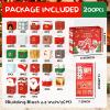200PCS Large Christmas Magnetic Building Blocks, Xmas Magnets Cubes Set Gift for Kids Boys Girls Christmas Birthday Gifts, STEM Montessori Sensory Building Toys for Preschool Learning Activities view 4