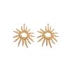 5.2 * 4.6cm Bohemian Alloy Hollow Flower Retro Earrings For Women,golden,5.2 * 4.6cm view 1