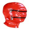 AiCc stylists Red Latex Mask with Zipper Lock at the Eyes and Mouth Cosplay (L) view 1