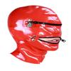 AiCc stylists Red Latex Mask with Zipper Lock at the Eyes and Mouth Cosplay (L) view 2