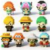 10 Straw Hat Crew Pirate Figures Building Blocks Kit Set, the Going Merry Ship Characters Micro Brick Headz, Adventurer Piece One Animes Toy Merch, Decor Ideal Valentine's Day Gift for Fans, Teen14+ view 1
