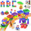 Goody King 56pcs Magnetic Blocks with Toy Eyes,1in Large Magnetic Building Blocks For Toddlers,STEM Montessori Sensory Preschool Educational Toys For Boys And Girls Aged 3+Christmas,And Birthday Gifts view 1