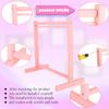 26 Pcs Wood Doll Garment Rack with Wooden Clothes Hanger Mini Wooden Girl Doll Clothes Hanger Organizer Storage Shelf for 18 Inch Girl Doll Clothes Baby Dollhouse (Color Set 2) view 3