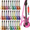 28 Pack 37.4 inch Inflatable Guitar with Strap Blow Up Guitars with 1 Red Air Pump Rock Star Toys for Kids Birthday Rock and Roll Party Photo Booth Props view 1