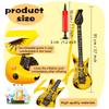 28 Pack 37.4 inch Inflatable Guitar with Strap Blow Up Guitars with 1 Red Air Pump Rock Star Toys for Kids Birthday Rock and Roll Party Photo Booth Props view 2