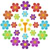 26 Pcs Non Slip Bathtub Stickers, Cute Daisy Shower Floor Non Slip Stickers for Safety Bathroom Tubs Shower Floor, Bright Adhesive Star Flowers Appliques with Premium Scraper view 1