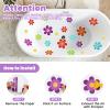 26 Pcs Non Slip Bathtub Stickers, Cute Daisy Shower Floor Non Slip Stickers for Safety Bathroom Tubs Shower Floor, Bright Adhesive Star Flowers Appliques with Premium Scraper view 4