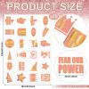 Landhoow 240 Pcs Gold Orange Team Spirit Tattoos Temporary Glitter Go Team Tattoos Football Temporary Stickers Party Costume Accessory for School Spirit Supplies view 2