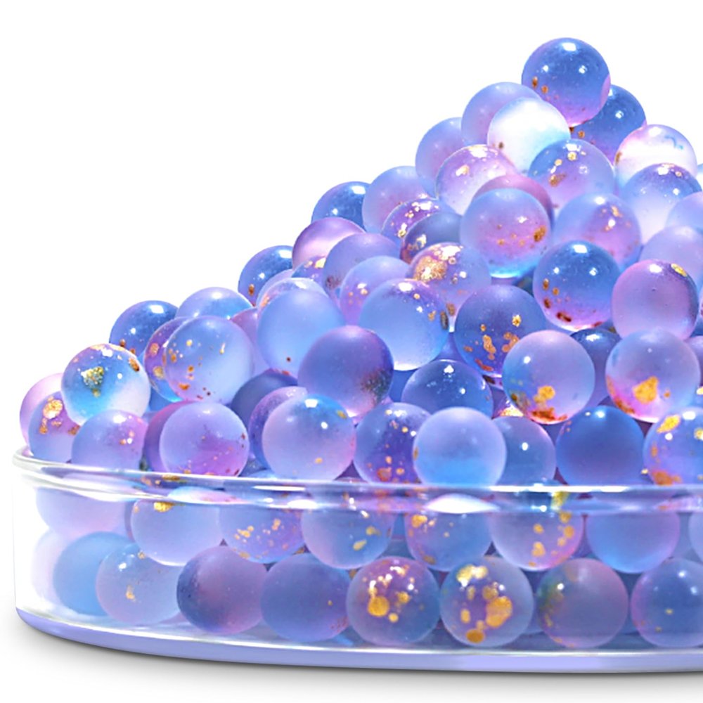 Sukh Glass Marbles - 100 Pcs Purple Cat Eye 0.39 Inch Bulk Marbles for Games, DIY Home Decor, Vase Fillers & Party Decorations