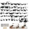 50-Piece Animal Shadow Puppet Theater Kit  Land, Ocean & Dinosaur Silhouette Felt Cutouts with Sticks  Educational Storytelling Toys for Kids, DIY Shadow Play & Classroom Activities view 1