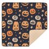 JUZIHAI Halloween Funny Pumpkins Stars Baby Play Mat for Floor 50'' x 50'', Soft Foldable Waterproof Crawling Playpen Mat with Non-Slip Bottom for Infants Toddlers Kids view 1