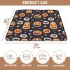 JUZIHAI Halloween Funny Pumpkins Stars Baby Play Mat for Floor 50'' x 50'', Soft Foldable Waterproof Crawling Playpen Mat with Non-Slip Bottom for Infants Toddlers Kids view 2