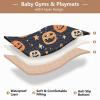 JUZIHAI Halloween Funny Pumpkins Stars Baby Play Mat for Floor 50'' x 50'', Soft Foldable Waterproof Crawling Playpen Mat with Non-Slip Bottom for Infants Toddlers Kids view 3