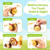 Baby Toys 6-12 Months - Soft Beehive Infant Toy with 5 Sensory Bees, Rattle, Crinkle, Squeaker, Mirror & Music, Montessori Toys for Babies 3 6 9 12 18 Months, Baby Boys Girls Christmas Birthday Gifts view 3
