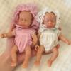 Abenduot 6inch Mini Palm Size Soft Full Body Silicone Reobrn Baby Doll Realistic Silicone Miniature Anatomically Correct Girl Doll - Pink view 2