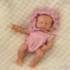 Abenduot 6inch Mini Palm Size Soft Full Body Silicone Reobrn Baby Doll Realistic Silicone Miniature Anatomically Correct Girl Doll - Pink view 4