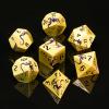 Ancient Bronze Dragon Metal DND Dice Set, HNCCESG 7PCS Solid Zinc Alloy Polyhedral Dice with Magnetic Gift Box for Fantasy RPG & Tabletop Games (Bronze Purple Dragon) view 3