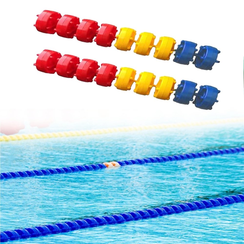 Pool Safety Rope Equipment/Rope Floats, Swimming Basin Lane Divider for Competition Special/Gym/Water Park/Playing Field, Ball-Style Pool Lane Separator(L 39 FT/12M)