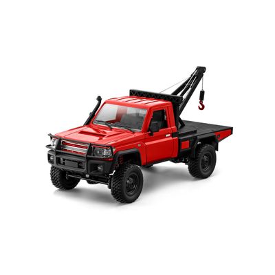 BrickCraftWorks 1/12 Scale 4WD RC Crawler Car, 2.4G Full-Proportional All Terrain Off Road Truck with Functional Crane, Liftable Hook 2-Speed - Gift for Engineering Enthusiasts