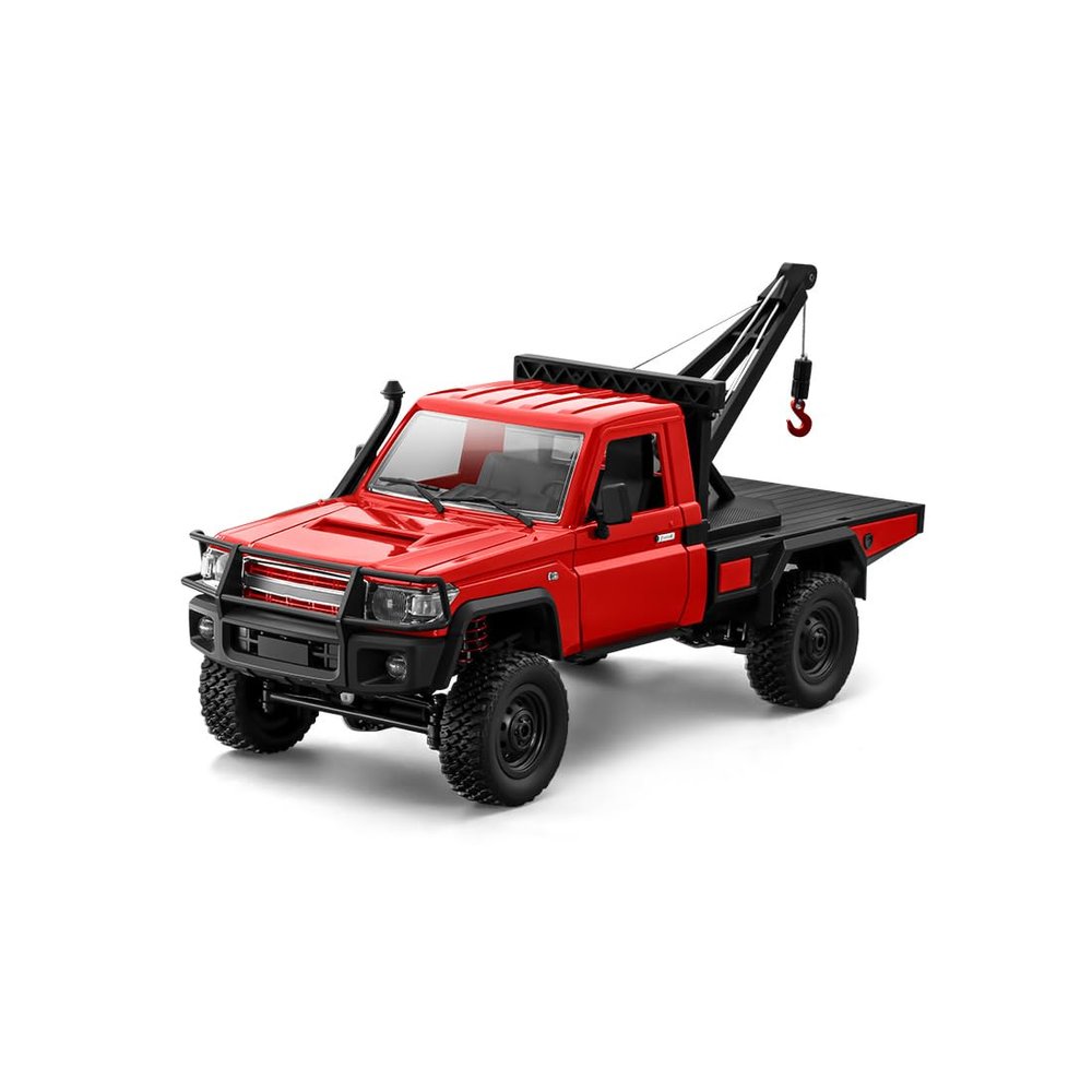 BrickCraftWorks 1/12 Scale 4WD RC Crawler Car, 2.4G Full-Proportional All Terrain Off Road Truck with Functional Crane, Liftable Hook 2-Speed - Gift for Engineering Enthusiasts