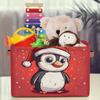 Aglebo Snowflake Hat Penguin Storage Basket Foldable Storage Bins Fabric Organizer Basket with Handles Rectangle Closet Basket for Shelves Laundry Nursery Bedroom Basket, 15 x 11 x 9.5 in 2 Pack view 4
