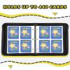 vhbw 4-Pocket Card Binder with 55 Removable Sleeves  Holds 440 Trading Cards, Zippered Carrying Case with Wrist Strap, Portable 3-Ring Holder Album for Standard TCG & Sports Cards view 2