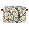 Aglebo Twig Owl Flower Storage Basket Foldable Storage Bins Fabric Organizer Basket with Handles Rectangle Closet Basket for Shelves Laundry Nursery Bedroom Basket, 15 x 11 x 9.5 in 2 Pack view 2