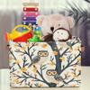 Aglebo Twig Owl Flower Storage Basket Foldable Storage Bins Fabric Organizer Basket with Handles Rectangle Closet Basket for Shelves Laundry Nursery Bedroom Basket, 15 x 11 x 9.5 in 2 Pack view 4