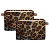 Aglebo Animals Fur Storage Basket Foldable Storage Bins Fabric Organizer Basket with Handles Rectangle Closet Basket for Shelves Laundry Nursery Bedroom Basket, 15 x 11 x 9.5 in 2 Pack view 1