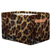 Aglebo Animals Fur Storage Basket Foldable Storage Bins Fabric Organizer Basket with Handles Rectangle Closet Basket for Shelves Laundry Nursery Bedroom Basket, 15 x 11 x 9.5 in 2 Pack view 3