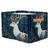 Aglebo Night Deep Woods Deer Storage Basket Foldable Storage Bins Fabric Organizer Basket with Handles Rectangle Closet Basket for Shelves Laundry Nursery Bedroom Basket, 15 x 11 x 9.5 in 1 Pack view 3
