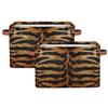 Aglebo Tiger Fur Storage Basket Foldable Storage Bins Fabric Organizer Basket with Handles Rectangle Closet Basket for Shelves Laundry Nursery Bedroom Basket, 15 x 11 x 9.5 in 2 Pack view 1